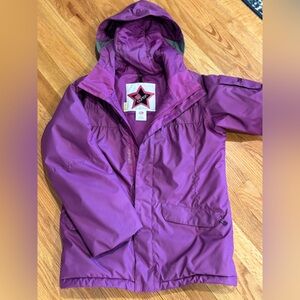 BURTON DRI-RIDE Ski/Snowboard Jacket GIRLS XL (14-16) pink/purple and gray